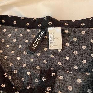 Black flower patterned skirt